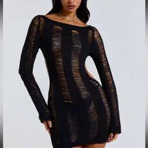 【JADED LONDON】UK発 UMBRA SHREDDED MINI ドレス トップスにも JADED LONDON】UK発 UMBRA SHREDDED MINI ドレス トップスにも